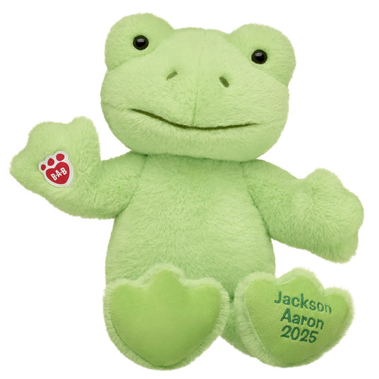 Embroidered Spring Green Frog Plush & White Gifting Bow | Build-A-Bear® - US 1682