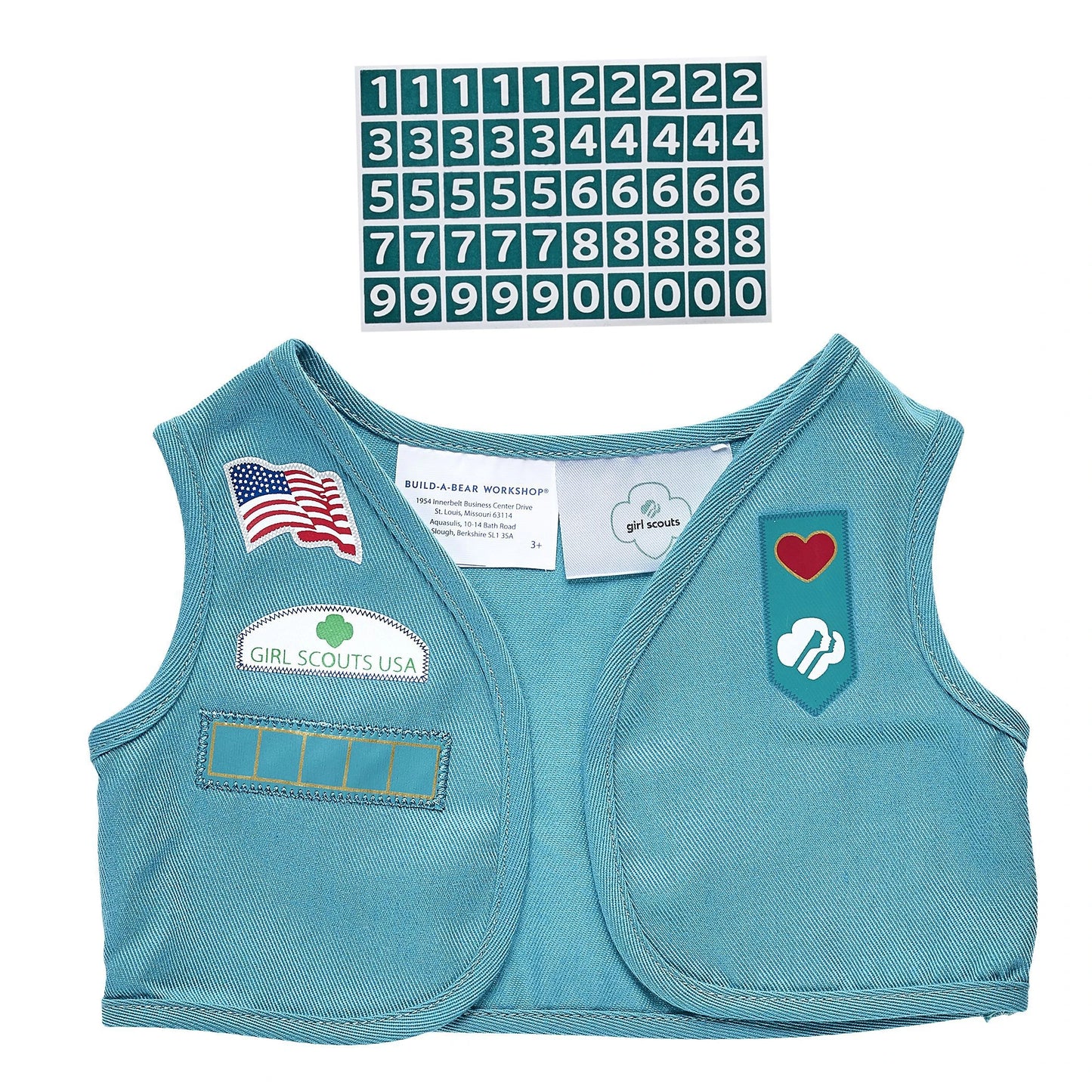 Girl Scout Junior Uniform Vest for Stuffed Animals | Build-A-Bear® - US 5113