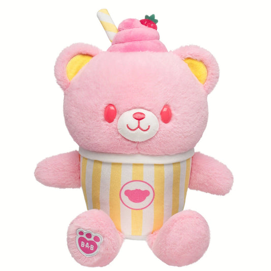 Strawberry Lemonade Bear Slushie Plushie w/ Lei | BAB - US 1506