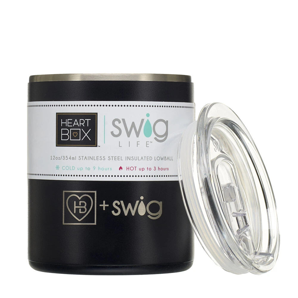 12 oz. HeartBox x Swig Life Stainless Steel Insulated Lowball | Build-A-Bear® - US 0796