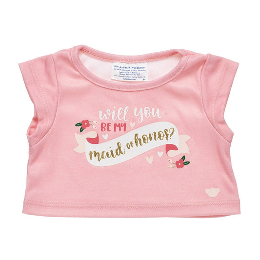 "Will You Be My Maid of Honor?" T-Shirt for Stuffed Animals | Build-A-Bear® - US 4751