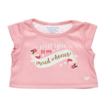 "Will You Be My Maid of Honor?" T-Shirt for Stuffed Animals | Build-A-Bear® - US 1136