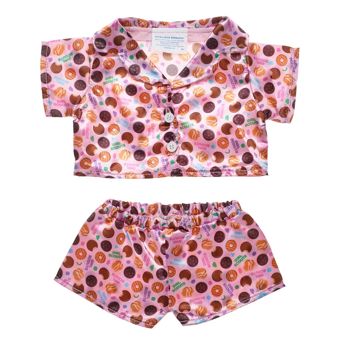 Girl Scout Cookie Teddy Bear Pajama Gift Set w/ Bows | BAB - US 8462