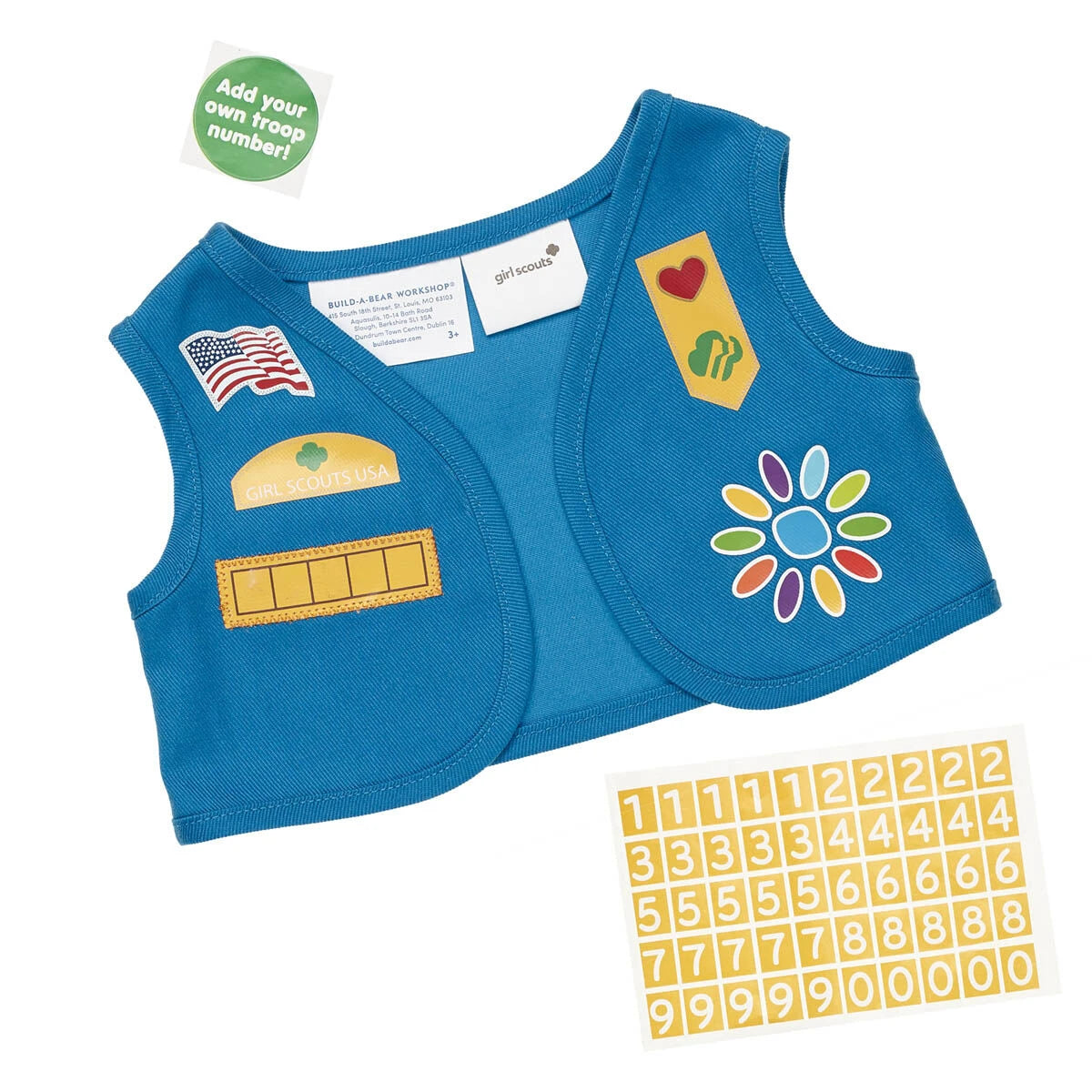 Girl Scout Cookie Teddy Bear Daisy Gift Set w/ Bows | BAB - US 8933