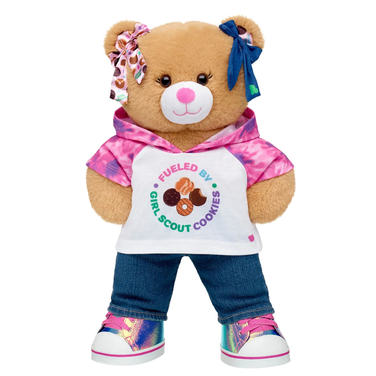 Girl Scout Cookie Teddy Bear Hoodie Gift Set w/ Bows | BAB - US 2999