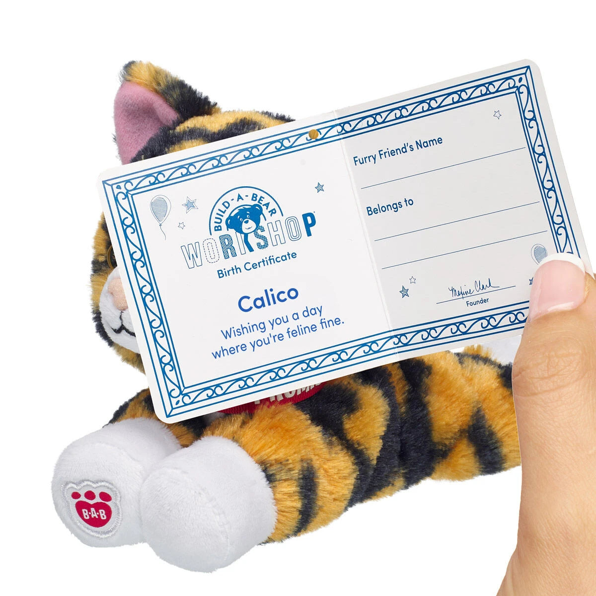 Build-A-Bear Mini Beans Promise Pets Calico Stuffed | BAB - US 7806