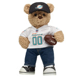 Miami Dolphins Timeless Teddy Bear Fan Hat &amp; Football Set - US 2653