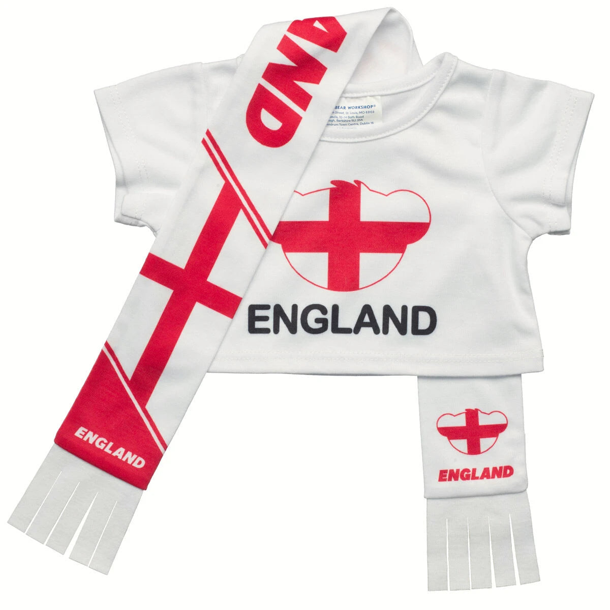 England Scarf &amp; T-Shirt Set | Build-A-Bear - US 7726