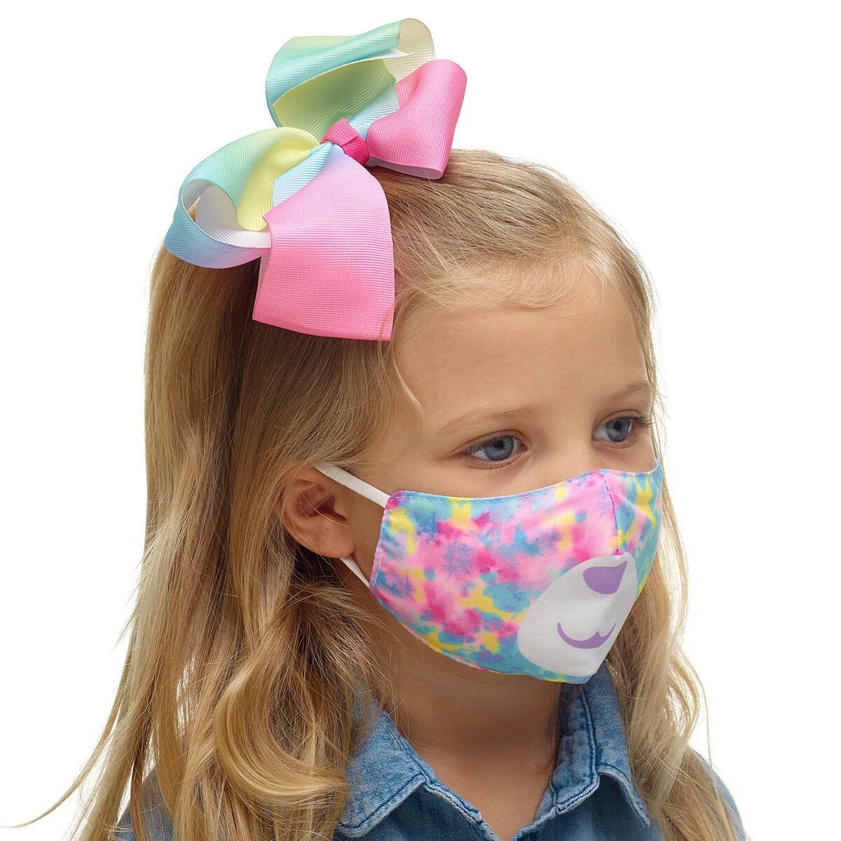 Child-Size Tie-Dye Bear Face Mask | Build-A-Bear® - US 0039