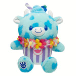 Blue Raspberry Cow Slushie Plushie w/ Lei Necklace | BAB - US 7003