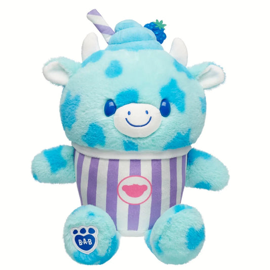 Blue Raspberry Cow Slushie Plushie w/ Lei Necklace | BAB - US 6713