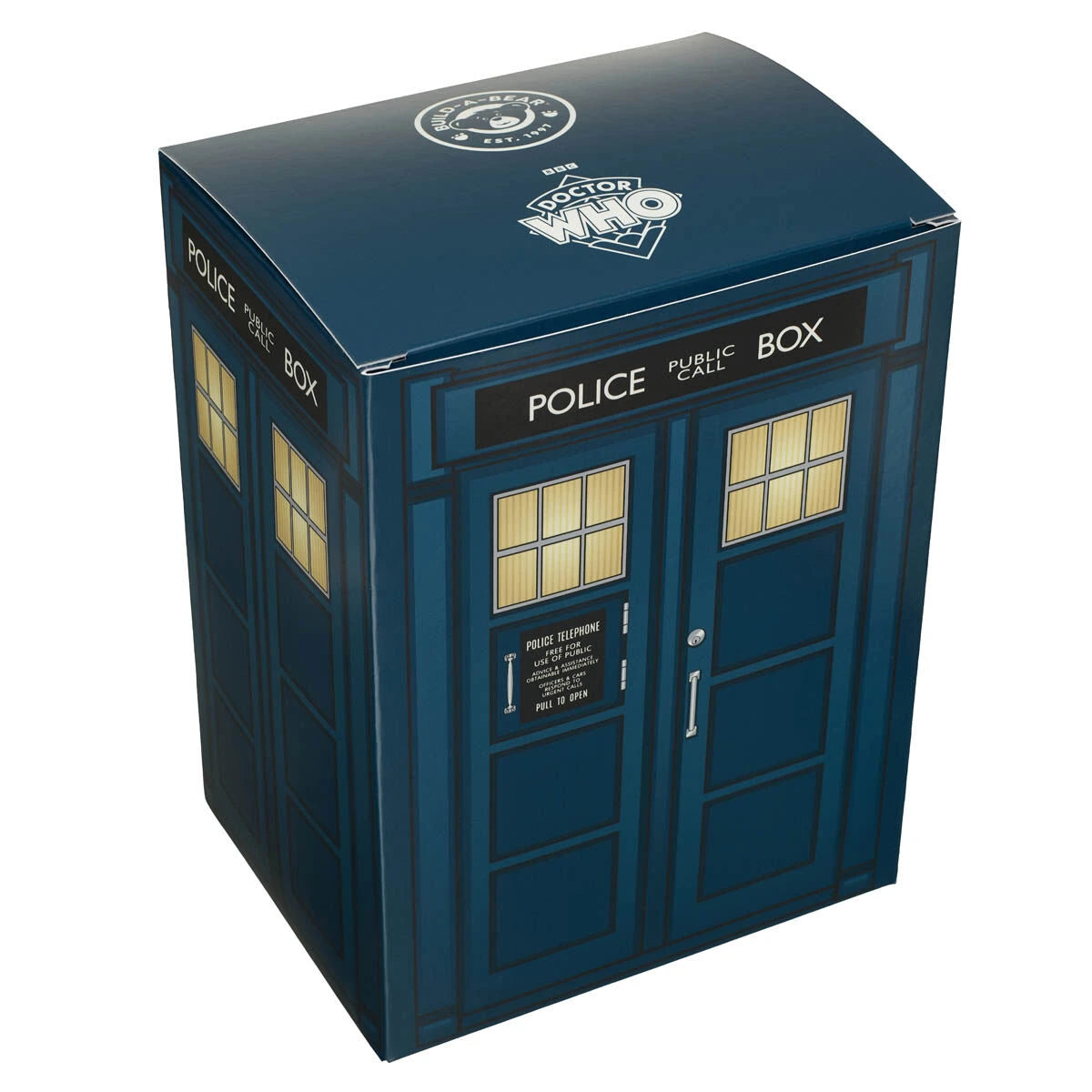 Doctor Who Teddy Bear Fifteenth Doctor Gift Set with TARDIS Gift Box | Build-A-Bear® - US 5585