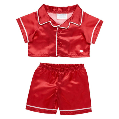 Timeless Teddy Bear Red Satin Pajama Gift Set| Build-A-Bear® - US 9651