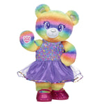 Rainbow Stripes Teddy Bear Leopard Print | Build-A-Bear - US 0852