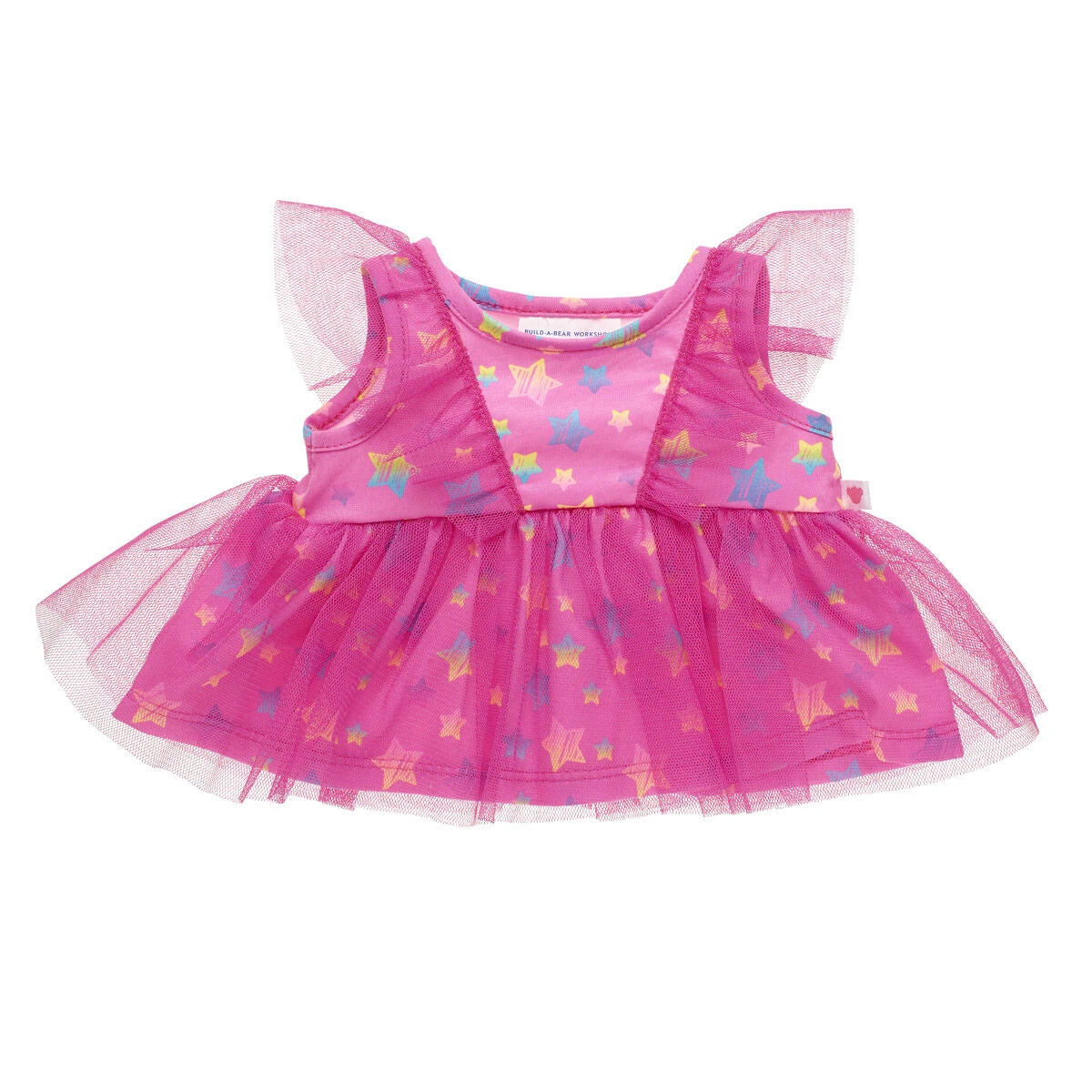 Pink Stars Tulle Sleeve Dress for Plush Toys | Build-A-Bear® - US 4220