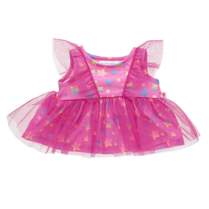 Pink Stars Tulle Sleeve Dress for Plush Toys | Build-A-Bear® - US 4220