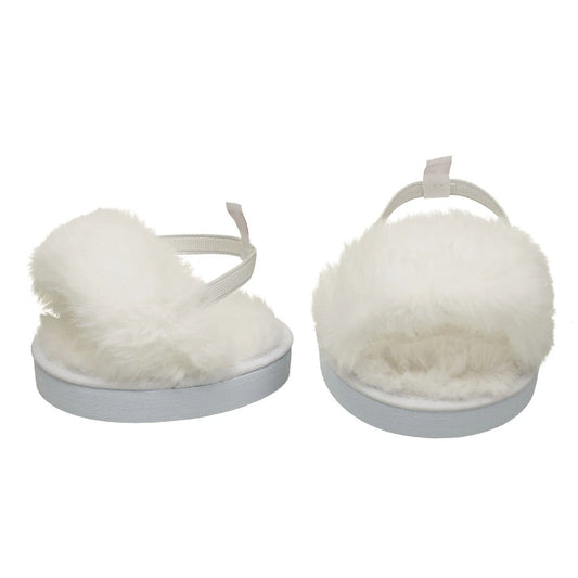White Fuzzy Slippers for Plush Toys | Build-A-Bear® - US 0502