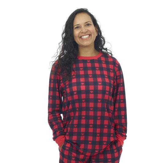 Build-A-Bear Pajama Shop™ Buffalo Check Top - Adult - US 4505