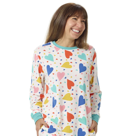 Build-A-Bear Pajama Shop™ Colorful Hearts PJ Top - Adult - US 4752