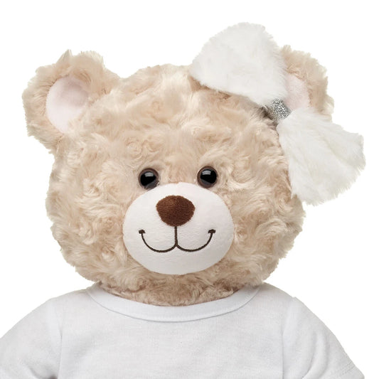 Fuzzy White Bow for Stuffed Animals | Build-A-Bear Workshop® - US 5306