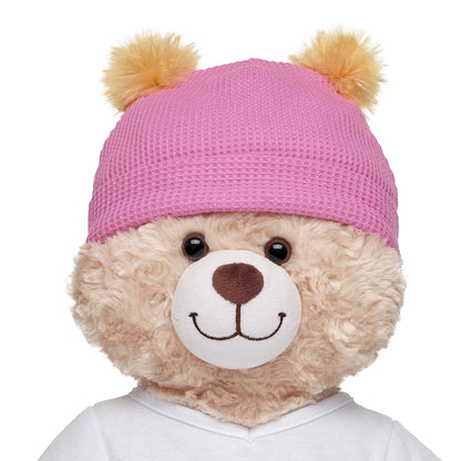 Pink Waffle Knit Beanie | Build-A-Bear - US 2191