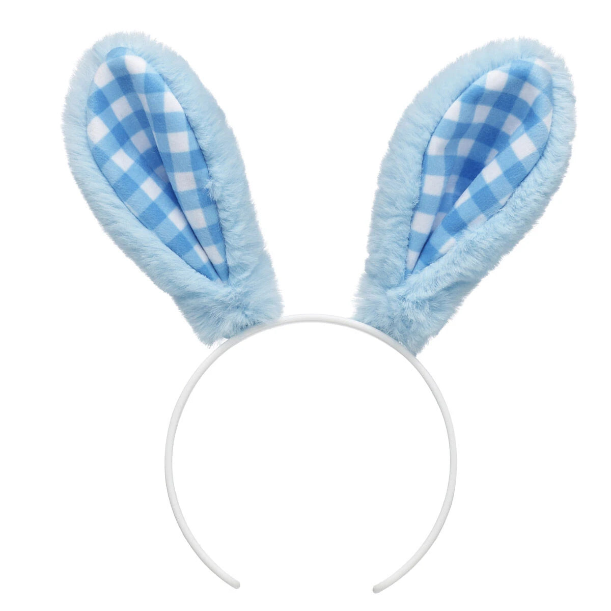 Blue Gingham Bunny Ears Headband | Build-A-Bear - US 0326